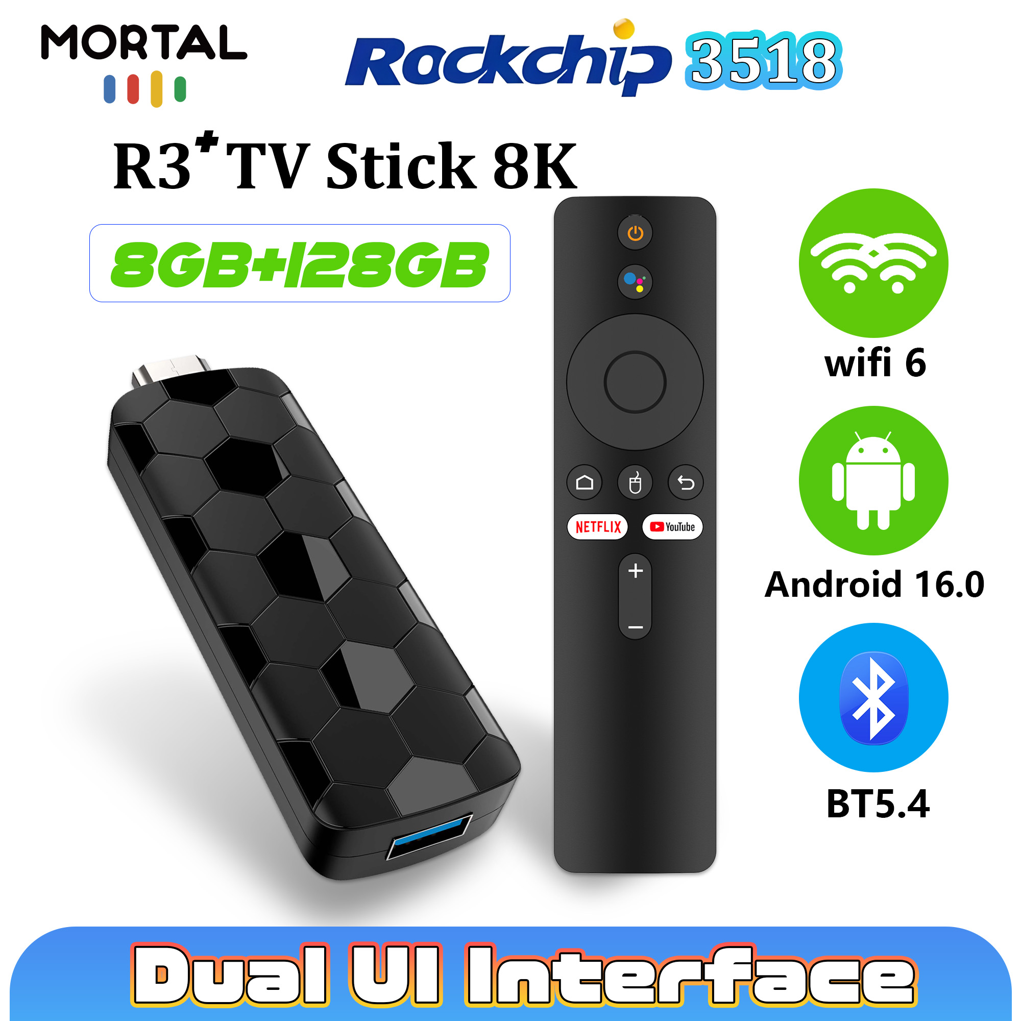Mortal R3+ TV Stick Android 16 - Home Cinema Tv recensione e prezzo